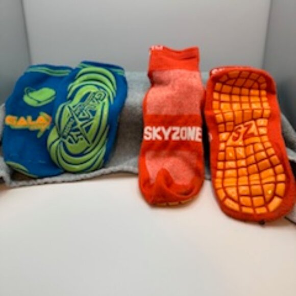 Kirkland Signature Other - 2-Pack Non-Slip Grip Socks – Over-the-Ankle, Vibrant & Fun for All Ages!